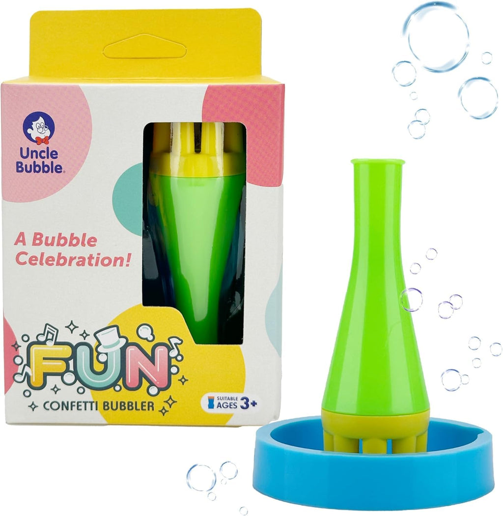 Uncle Bubble Mini Bubble Blower: Thousands of Bubbles with One Breath – Safe, Non-Toxic, Easy for Toddlers Ages 3+