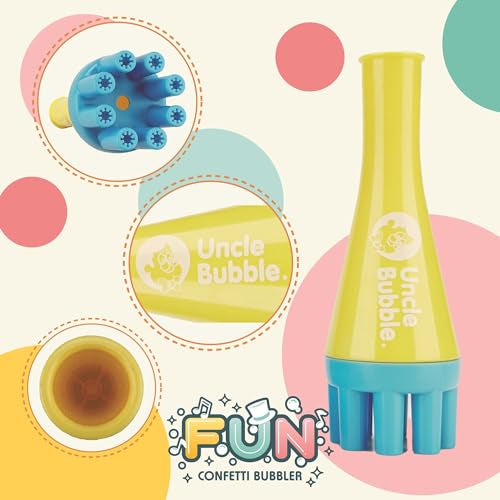 Uncle Bubble Mini Bubble Blower: Thousands of Bubbles with One Breath – Safe, Non-Toxic, Easy for Toddlers Ages 3+