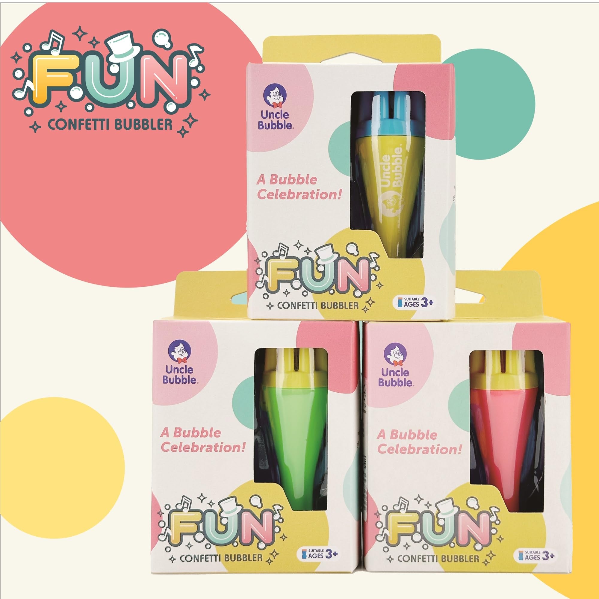 Uncle Bubble Mini Bubble Blower: Thousands of Bubbles with One Breath – Safe, Non-Toxic, Easy for Toddlers Ages 3+
