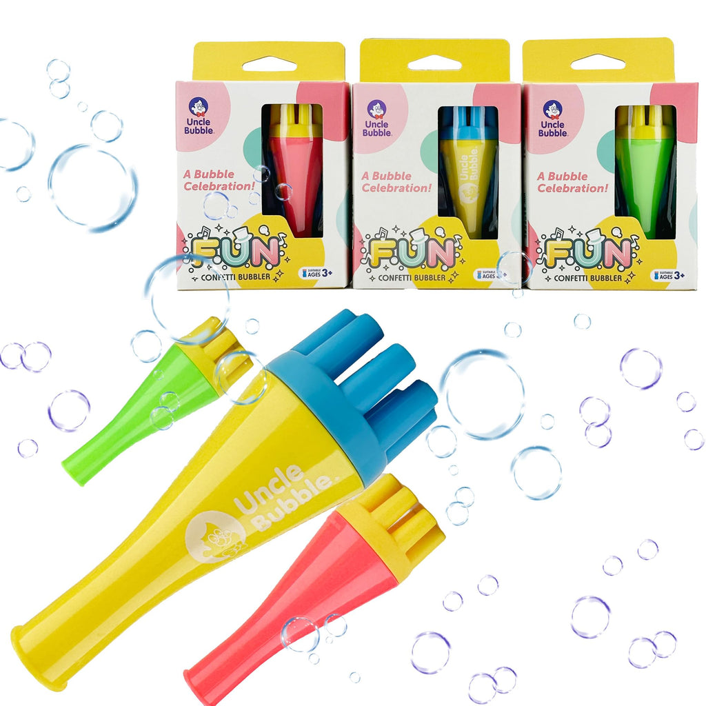 Uncle Bubble Mini Bubble Blower: Thousands of Bubbles with One Breath – Safe, Non-Toxic, Easy for Toddlers Ages 3+