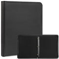 Uncle Paul Black Leather Zipper Binder for Coins, Stamps & Banknotes – 3/7/9/11-Hole Compatible