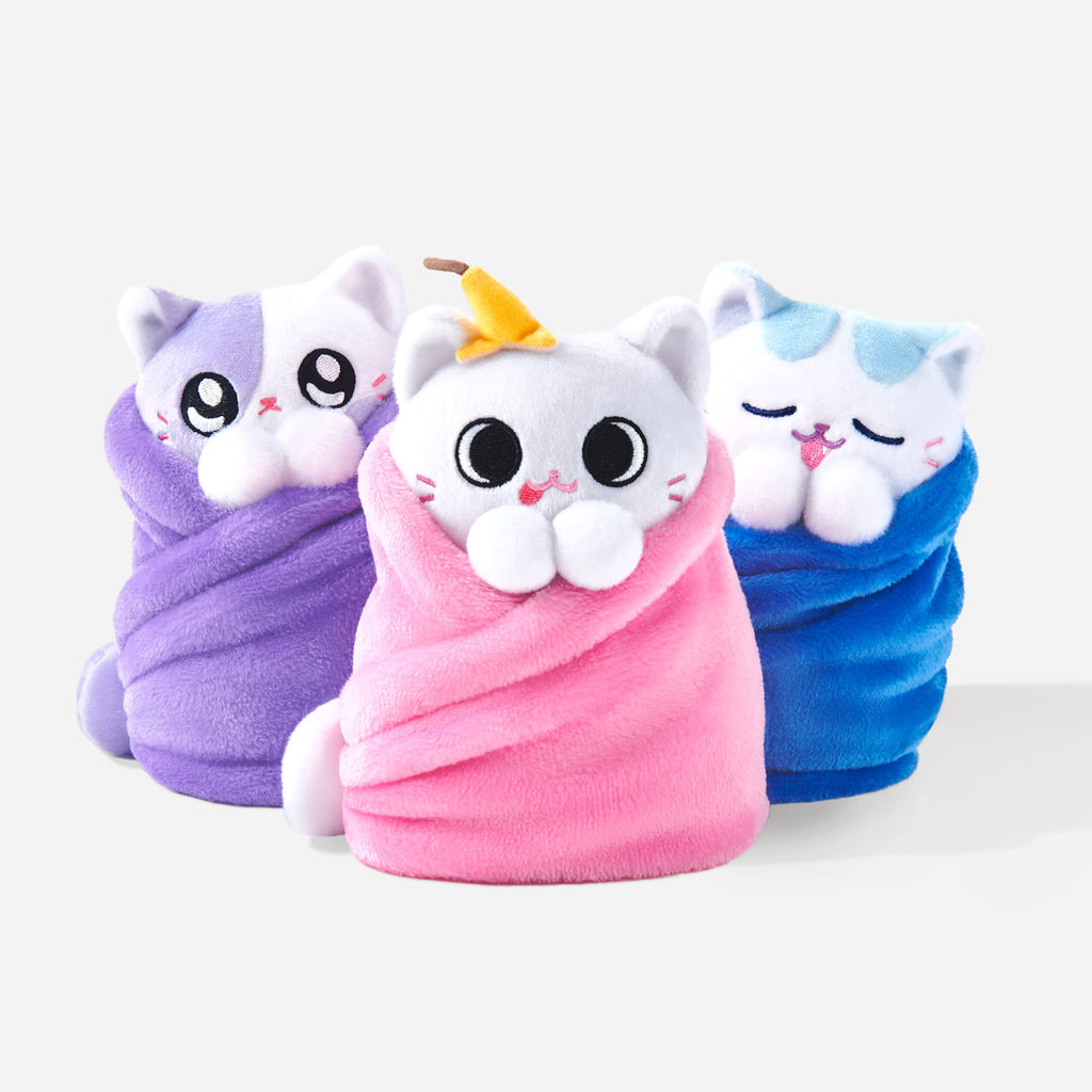 UNCUTE Purritos - Series 4 (Banana Split) – 6.5" Soft Plush Cat Burrito Toy