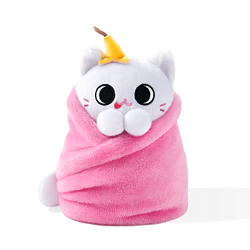 UNCUTE Purritos - Series 4 (Banana Split) – 6.5" Soft Plush Cat Burrito Toy