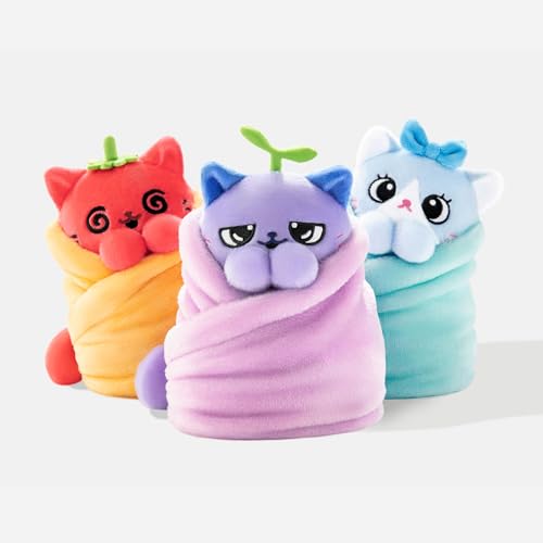 UNCUTE Purritos Series 5 Beans - 6.5 Inch Super Soft Plush Burrito Cat Blanket