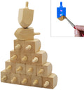 Unfinished Wooden Dreidels 10-Pack: 3-Inch DIY Chanukah Dreidels for Painting