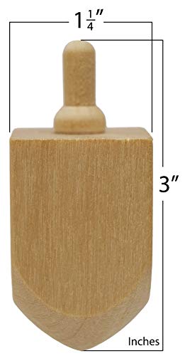 Unfinished Wooden Dreidels 10-Pack: 3-Inch DIY Chanukah Dreidels for Painting