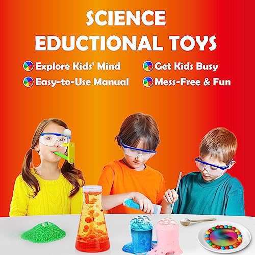 UNGLINGA 33 Experiments Science Kit for Kids - STEM Learning with Volcano, Lava Lamp, and More