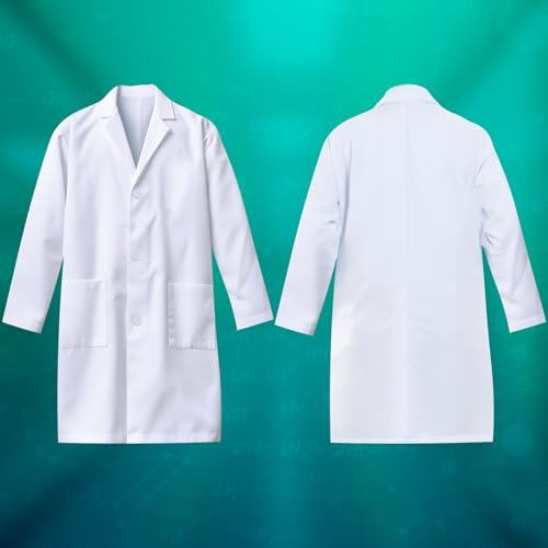 UNGLINGA Kids Lab Coat Costume Set with Goggles, ID Card, and Test Tube for Dress-Up Play