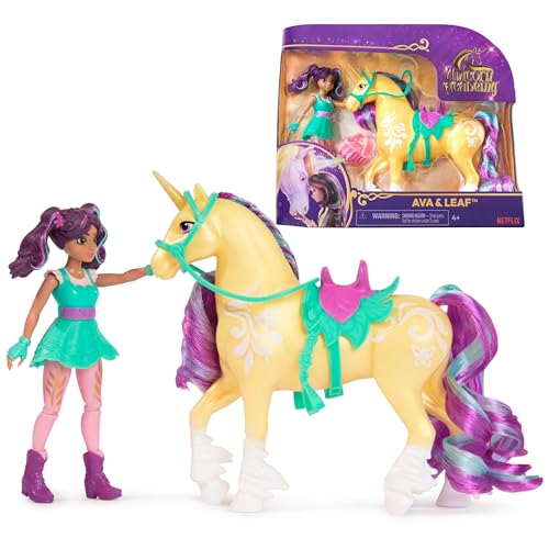 Unicorn Academy Ava & Leaf Doll and Unicorn Set with Accessories and Hair Tool