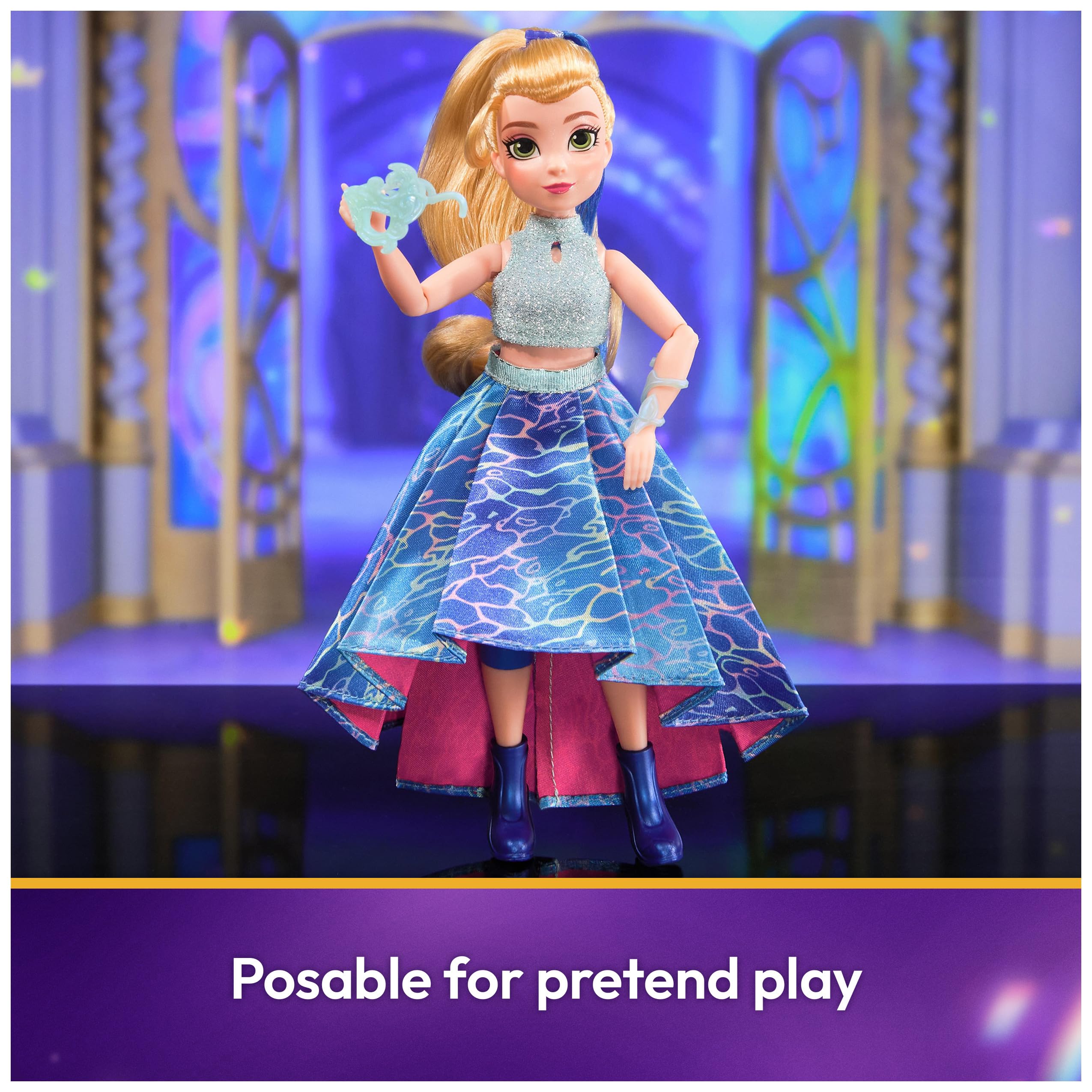 Unicorn Academy Isabel Masquerade Ball Doll with 11 Accessories, 9.5” Posable Doll for Girls Ages 4+