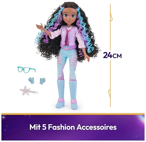 Unicorn Academy Layla Doll with 5 Accessories and Hair Styling Tool, 9.5-Inch Articulated Fashion Doll for Girls Ages 4+