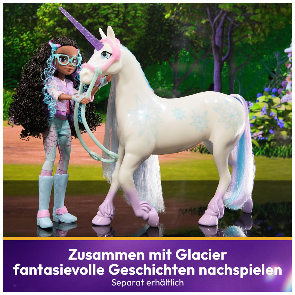 Unicorn Academy Layla Doll with 5 Accessories and Hair Styling Tool, 9.5-Inch Articulated Fashion Doll for Girls Ages 4+