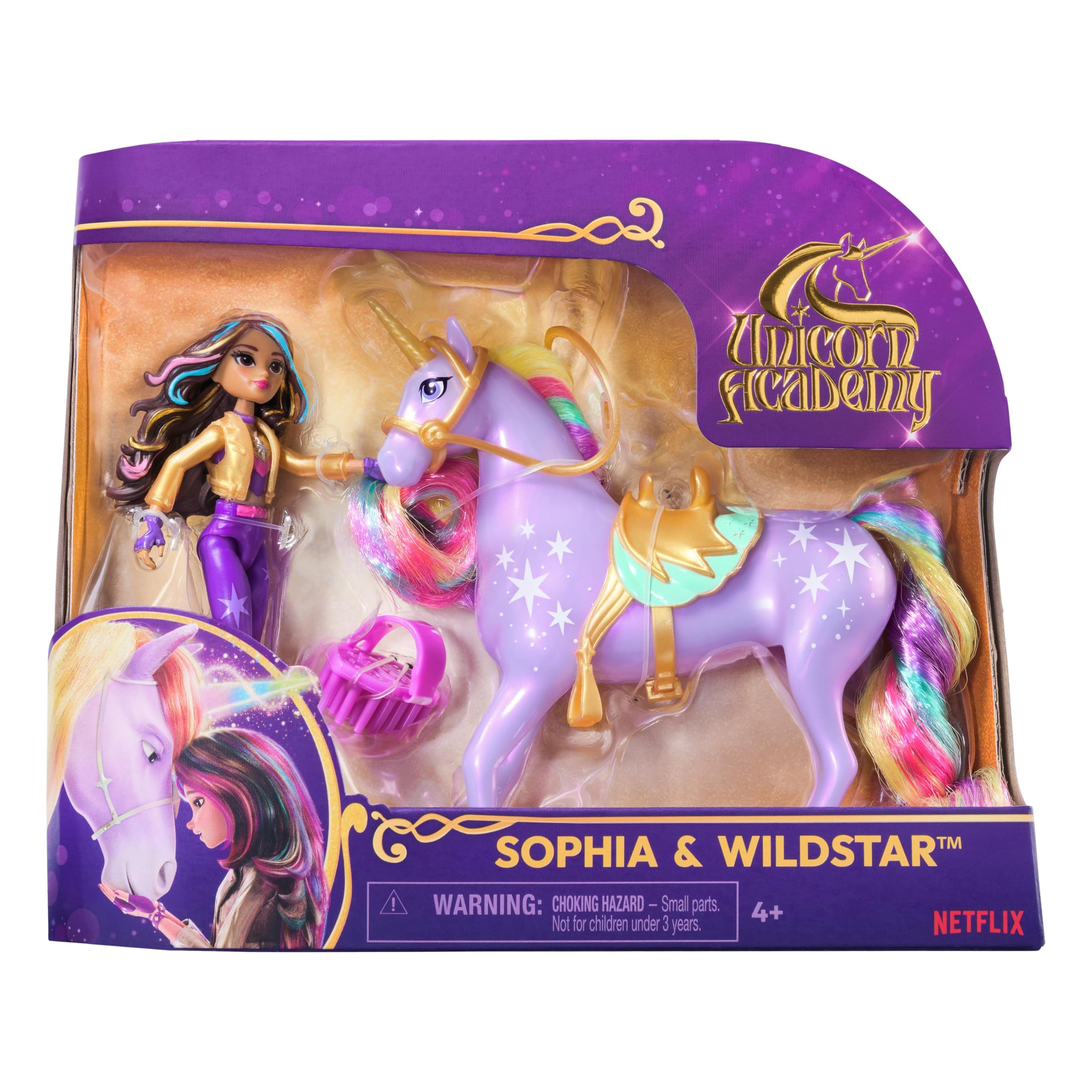 Unicorn Academy Sophia & Wildstar Doll and Unicorn Set with Accessories, for Ages 4+