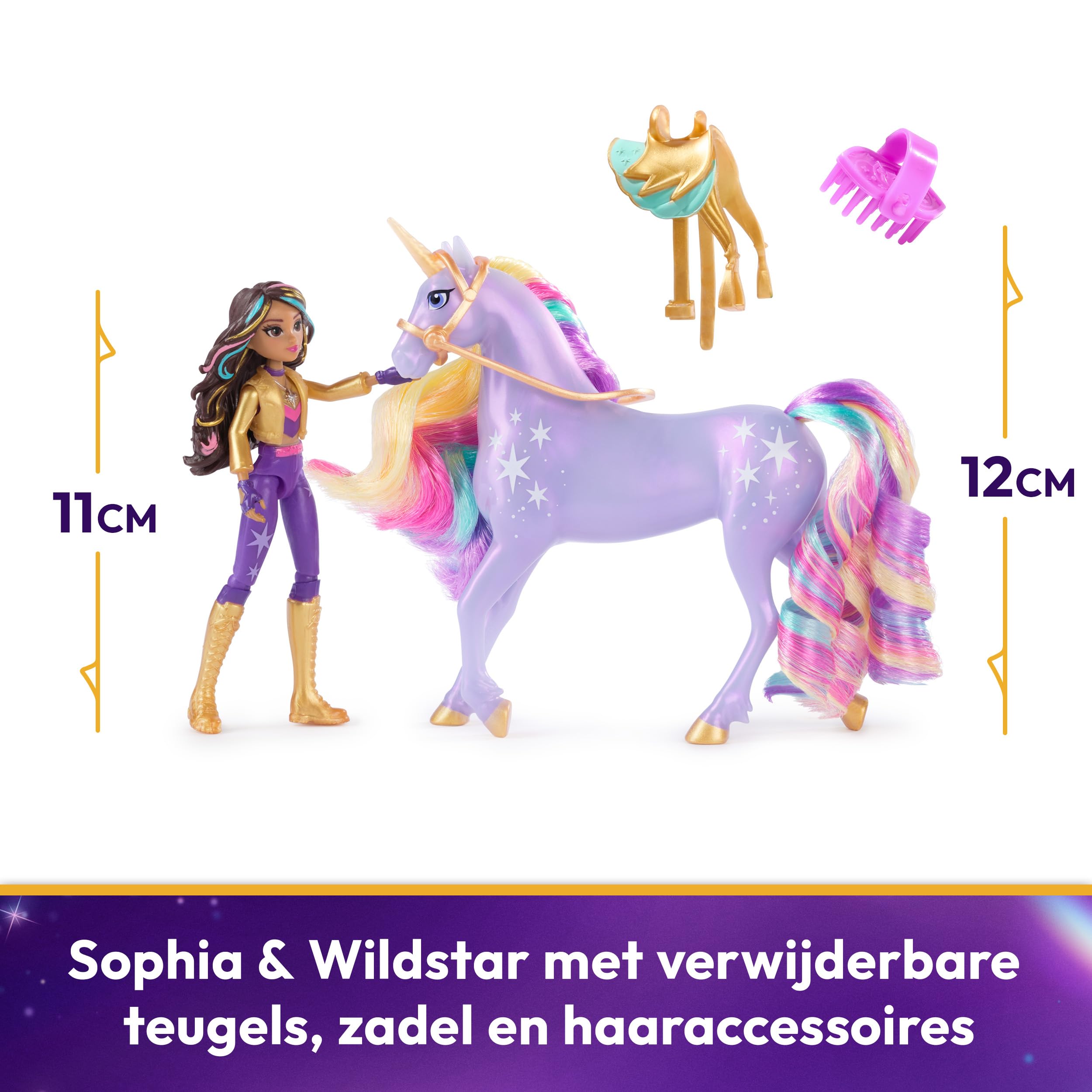 Unicorn Academy Sophia & Wildstar Doll and Unicorn Set with Accessories, for Ages 4+