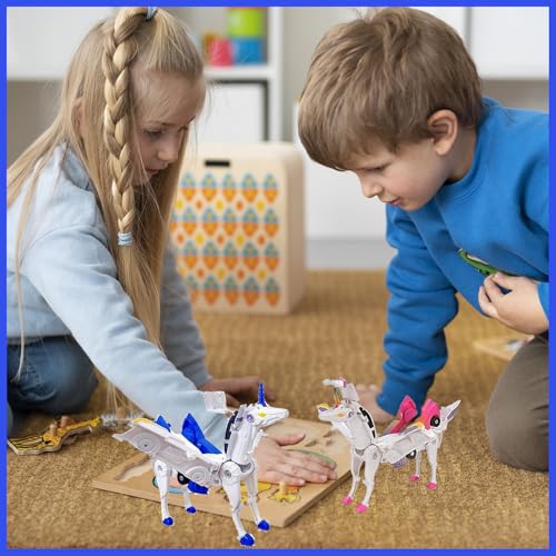 Unicorn Collision Transforming Cars Toy – 2-in-1 Magnetic Cars That Transform into a Unicorn with Wings, No Batteries Required, for Kids Ages 2-12, Pink