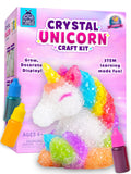 Unicorn Crystal Growing Kit for Kids – STEM Science Experiment Ages 4-8, Grow and Decorate Your Own Sparkling Unicorn