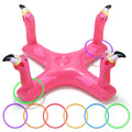 Uniqhia Inflatable Flamingo Ring Toss – Pool Games for Kids & Adults, Summer Party Decoration