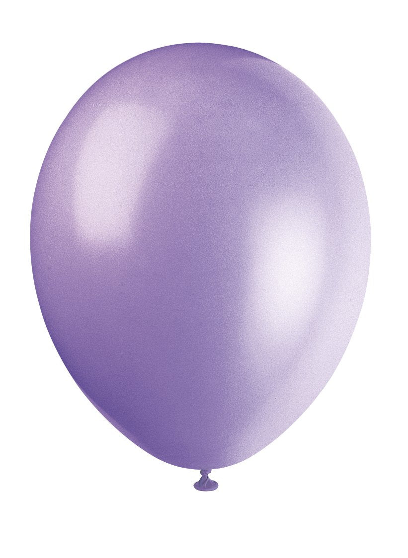 Unique Party 12-Inch Lilac Lavender Latex Balloons, Pack of 10 for Weddings & Birthdays