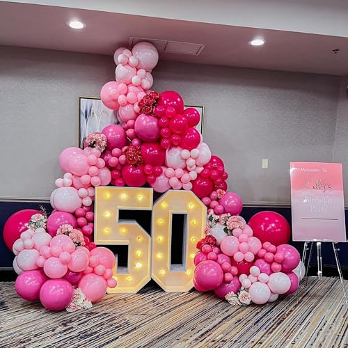 Unique Party Powder Pink Latex Balloons – 12 Inch, Pack of 10 for Baby Showers & Birthdays