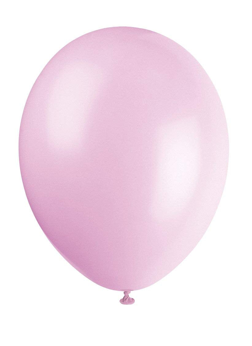 Unique Party Powder Pink Latex Balloons – 12 Inch, Pack of 10 for Baby Showers & Birthdays