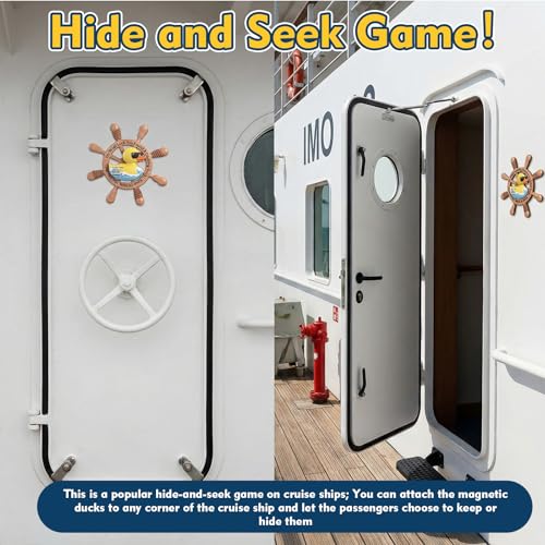 Unittype 12 Magnetic Cruise Ducks – Wooden Keep or Hide Game for Cruise Ship Fun