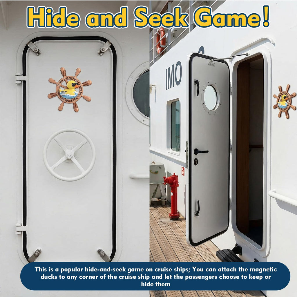 Unittype 12 Magnetic Cruise Ducks – Wooden Keep or Hide Game for Cruise Ship Fun