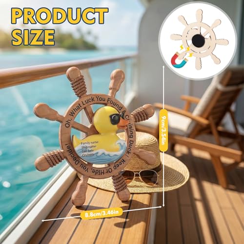 Unittype 12 Magnetic Cruise Ducks – Wooden Keep or Hide Game for Cruise Ship Fun