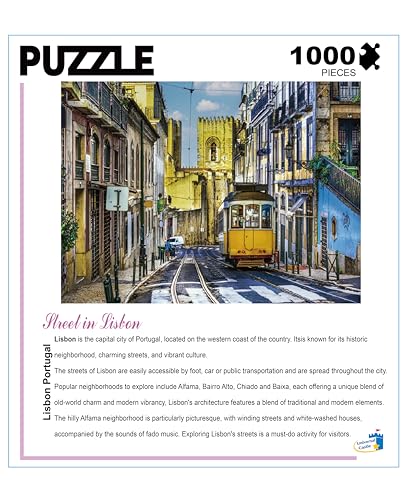 Universal Castle 1000-Piece Lisbon Panorama Jigsaw Puzzle – 27x20 Inch Challenge