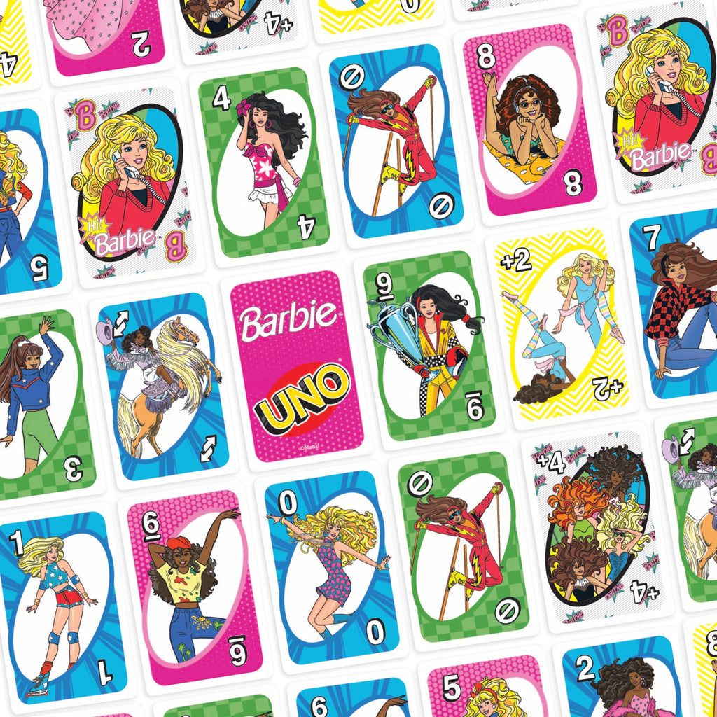 UNO Barbie Card Game: Special 'Hi, Barbie!' Rule for Family Game Nights & Travel