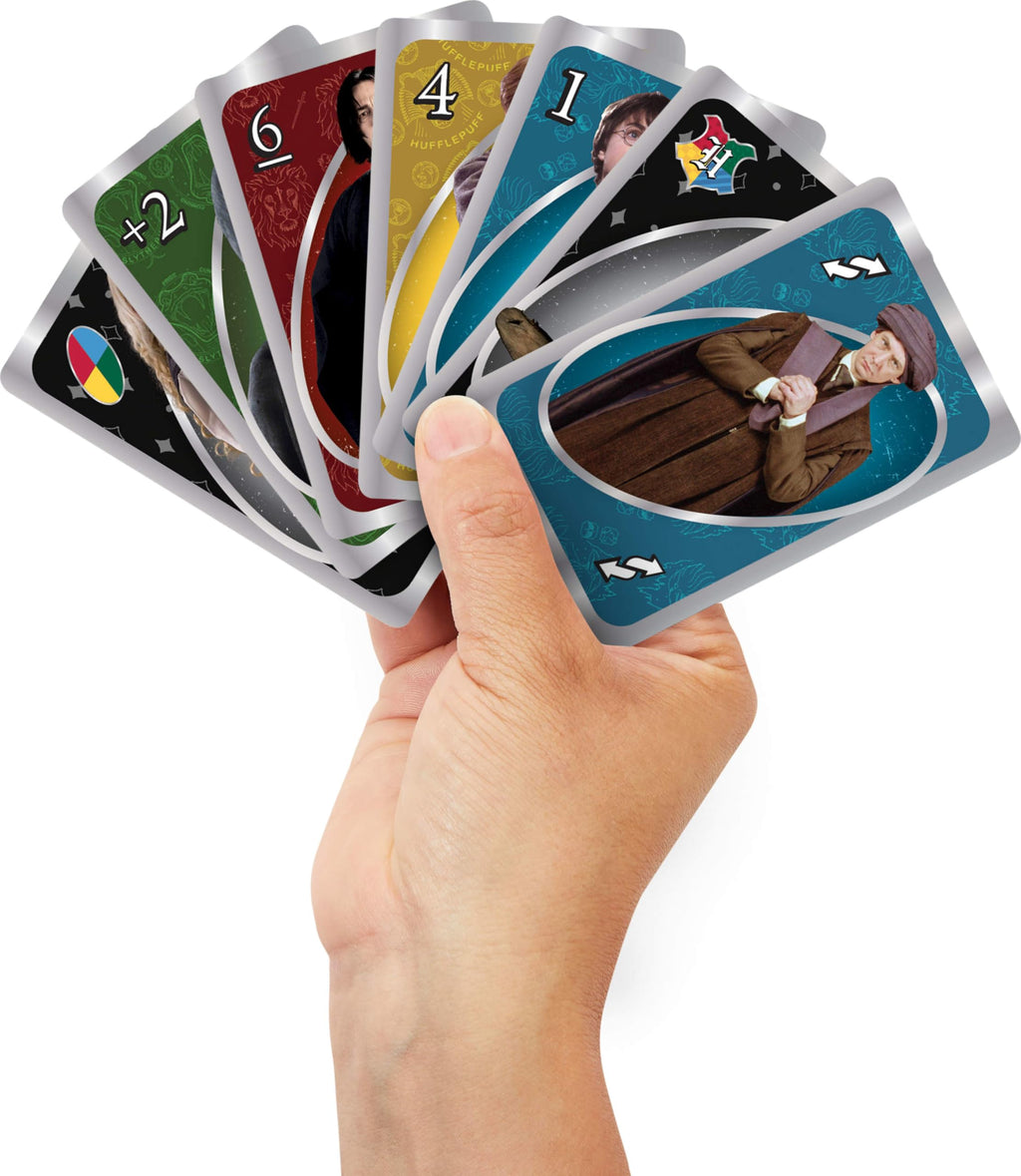 UNO Harry Potter Card Game in Storage Tin – 112 Cards, 2-10 Players, Ages 7+