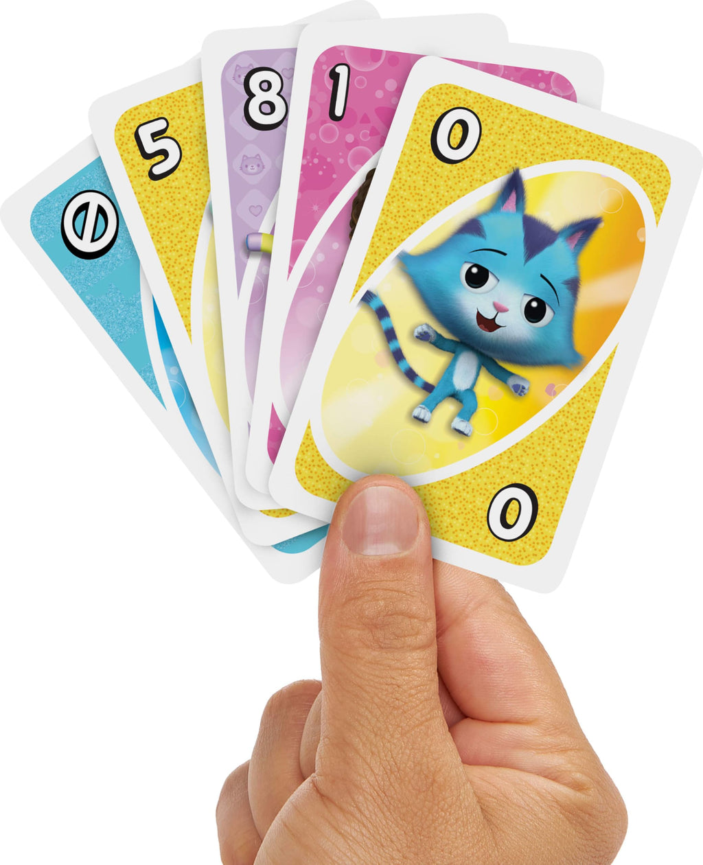 UNO Junior Gabby's Dollhouse Card Game – 3-Level Play for Kids Ages 3+