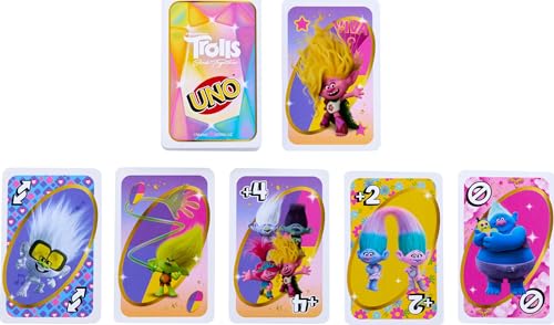 UNO Trolls 3: Band Together Edition – Family Card Game with Movie Graphics and Special Rule