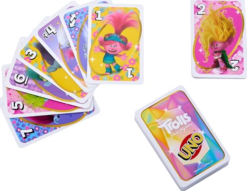 UNO Trolls 3: Band Together Edition – Family Card Game with Movie Graphics and Special Rule