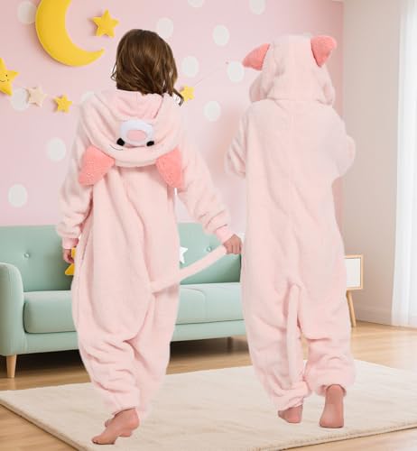 Unpifolov Kids Pig Cosplay Jumpsuit – Unisex Animal Costume for Children & Teenagers