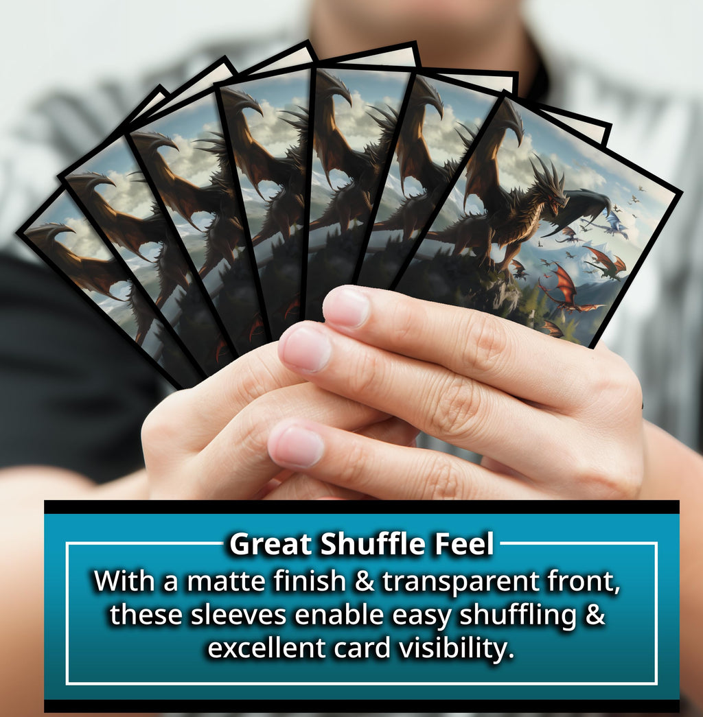 Unstoppable Relentless Dragon Game Card Sleeves 102 Pack – Premium Standard Sleeves for MTG & TCG Commander Decks