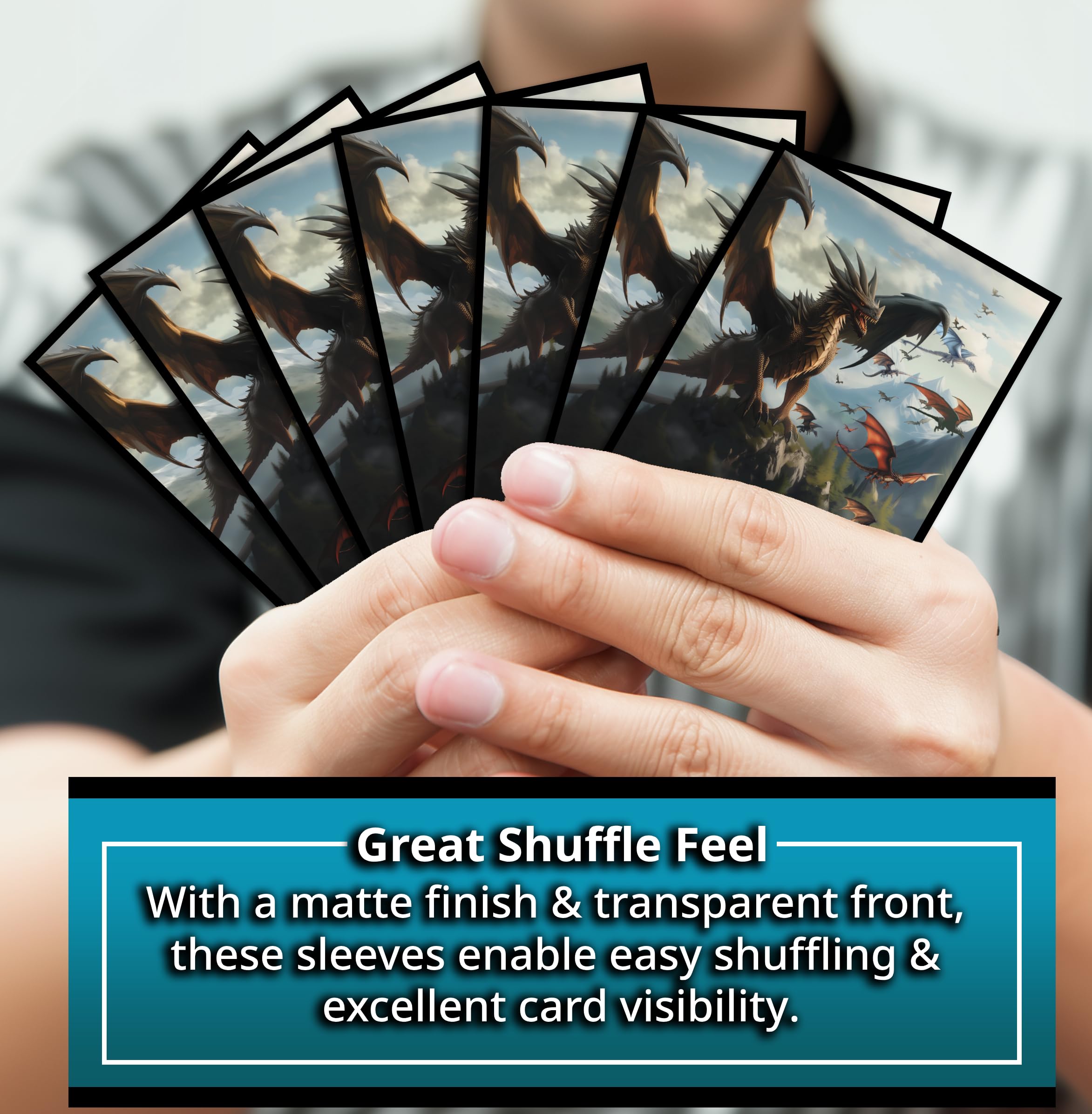 Unstoppable Relentless Dragon Game Card Sleeves 102 Pack – Premium Standard Sleeves for MTG & TCG Commander Decks