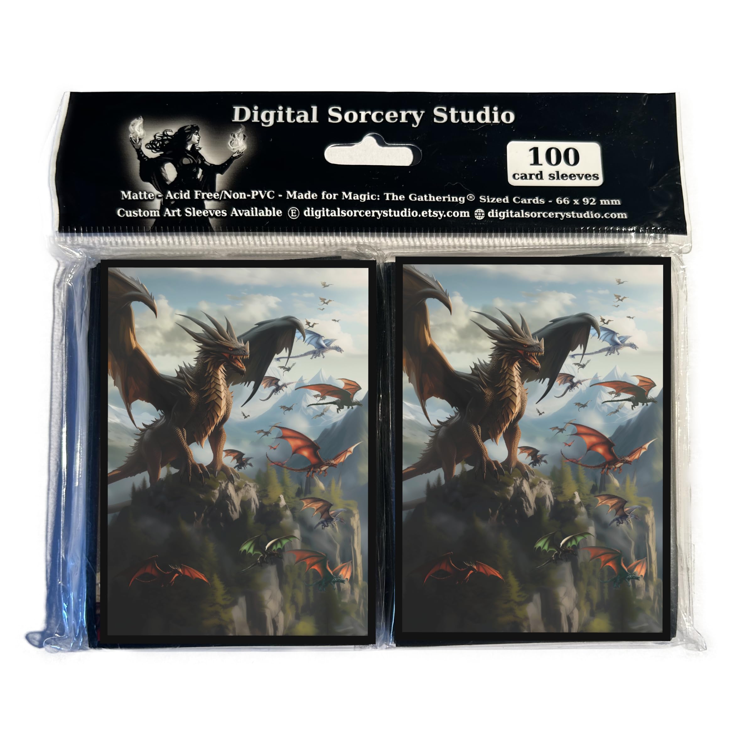 Unstoppable Relentless Dragon Game Card Sleeves 102 Pack – Premium Standard Sleeves for MTG & TCG Commander Decks