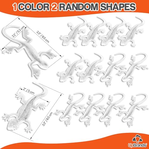 UpBrands 24 Pack Clear Stretchy Lizard Toys – Transparent Party Favors, Pinata Fillers, Reptile Gecko Toys for Kids, Stress Relief