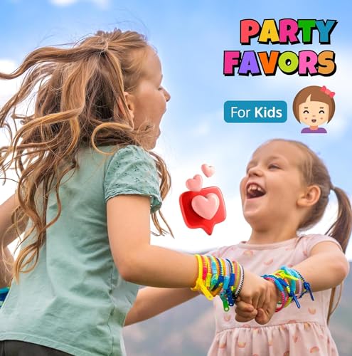 UpBrands 48-Pack Fidget Zipper Bracelets – 7.5" Neon Sensory Party Favors for Kids