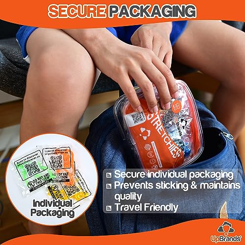 UpBrands 48-Pack Stretchy Skeleton Toys – Halloween Party Favors, Non-Candy Treat Bag Stuffers for Kids