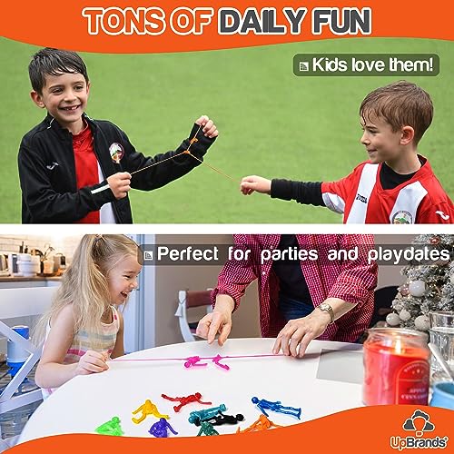 UpBrands 48-Pack Stretchy Skeleton Toys – Halloween Party Favors, Non-Candy Treat Bag Stuffers for Kids