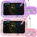 Urcoobela 2-Pack 10-Inch LCD Writing Tablet for Kids - Unicorn Dinosaur Doodle Board, Pink & Purple