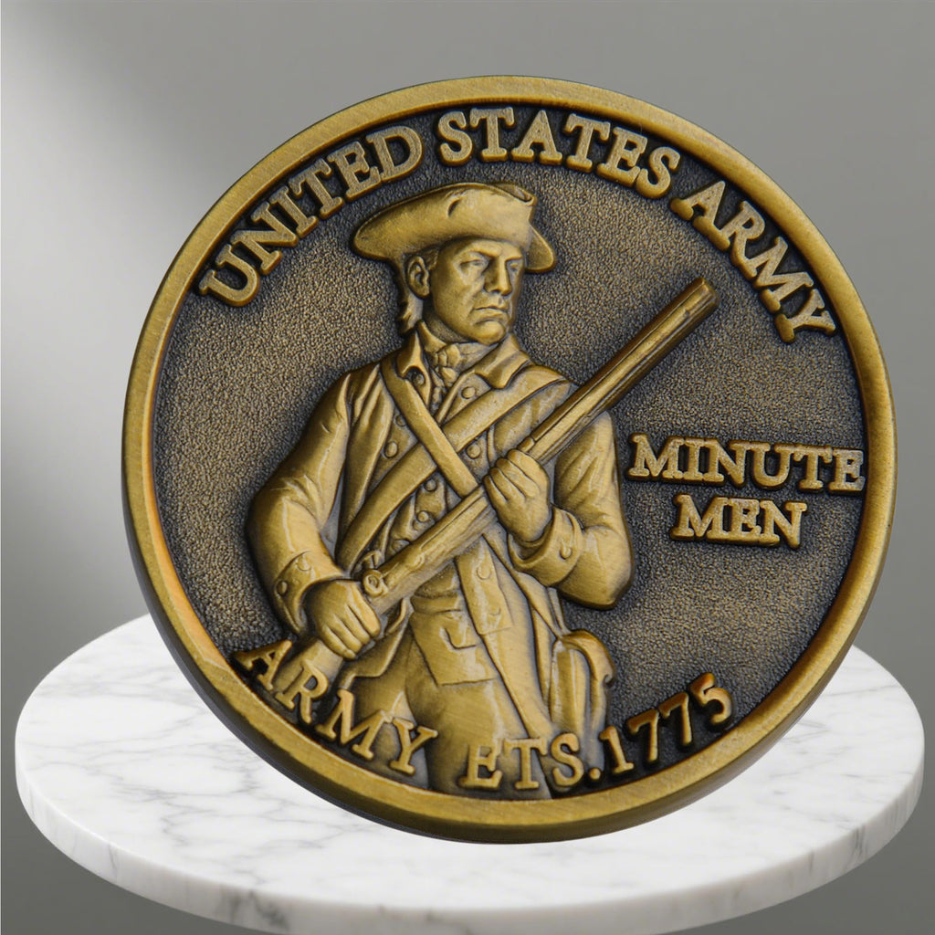 U.S. Army 250th Anniversary Challenge Coin – Gold-Plated Commemorative 1.57" Double-Sided Collectible