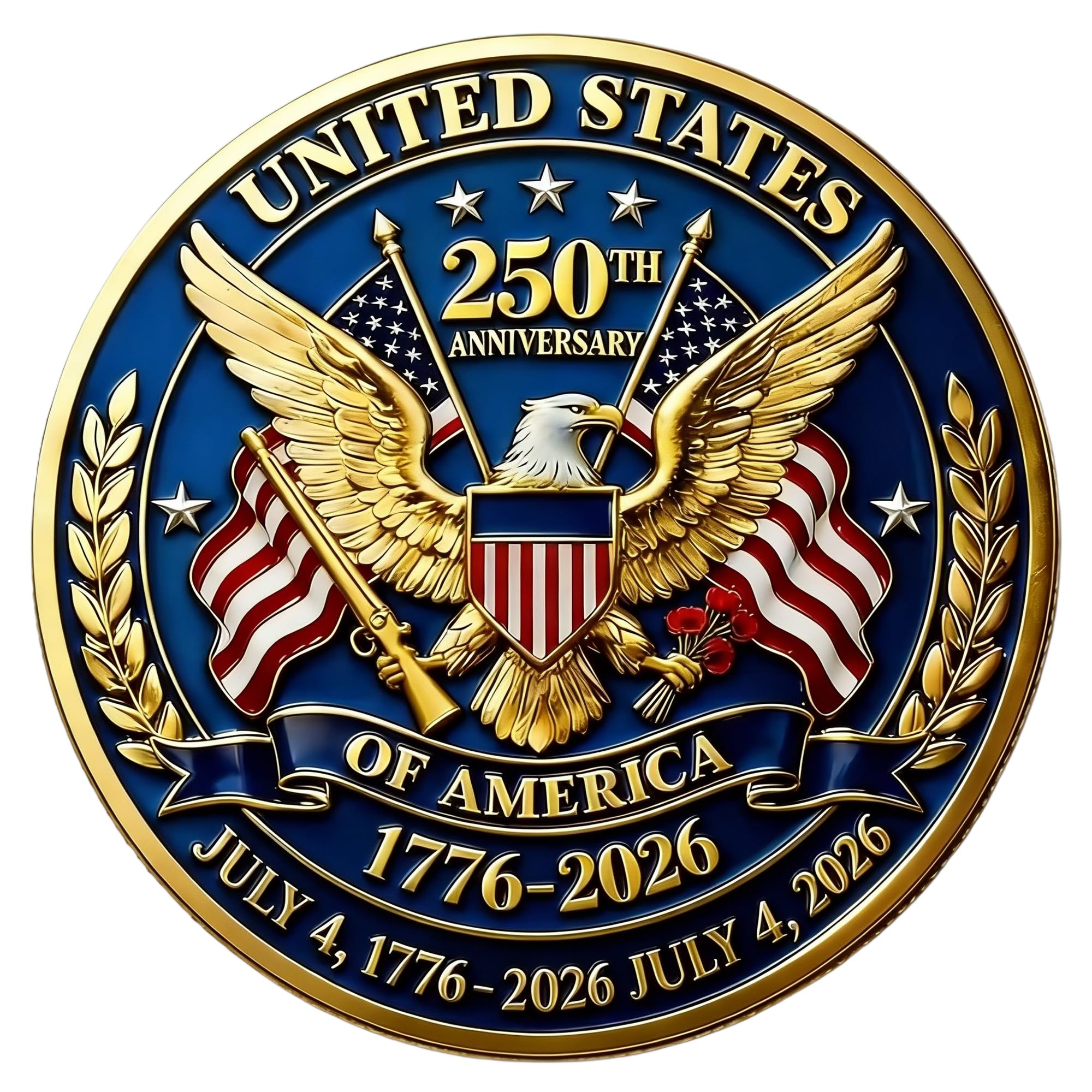 USA 250th Anniversary Challenge Coin 1776-2026 – Patriotic Iron Commemorative Medallion by SNKVAUP
