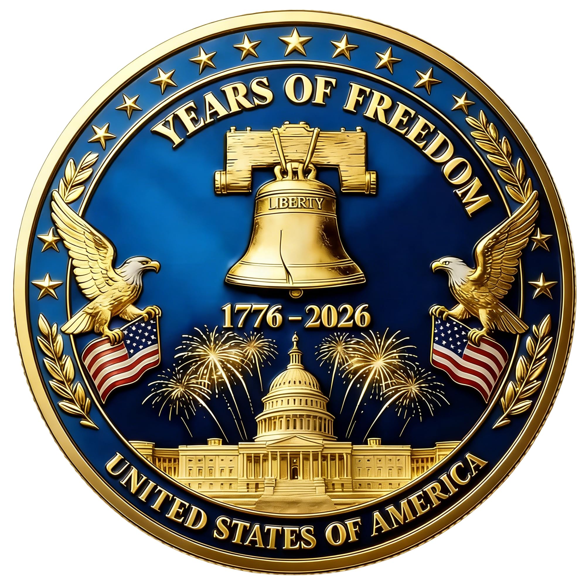 USA 250th Anniversary Challenge Coin 1776-2026 – Patriotic Iron Commemorative Medallion by SNKVAUP