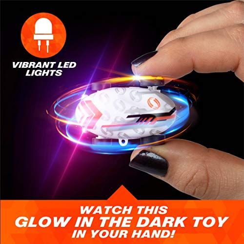 USA Toyz Whipz Micro Racers: Glow in the Dark LED Mini Keychain Car with Stunt Ball and USB Charger
