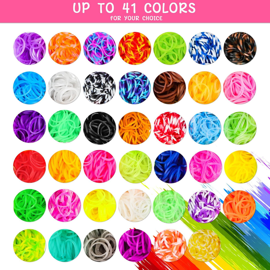 UUEMB 6000+ Rubber Band Bracelet Kit – DIY Loom Craft Set with Storage Box, Beads & Charms for Kids