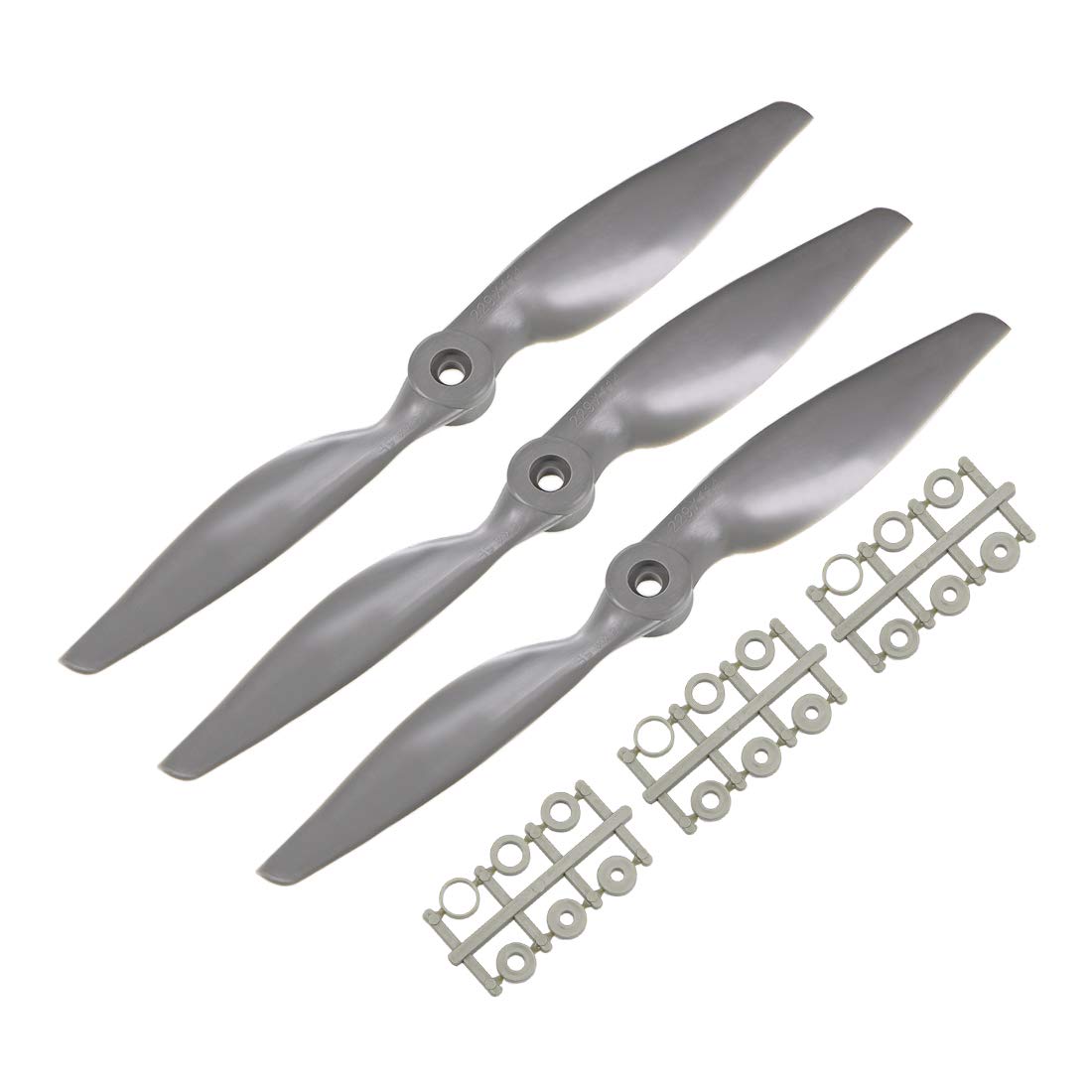 uxcell 9x4.5 Inch CW Propellers for RC Airplanes - 3 Pack with Adapter Rings