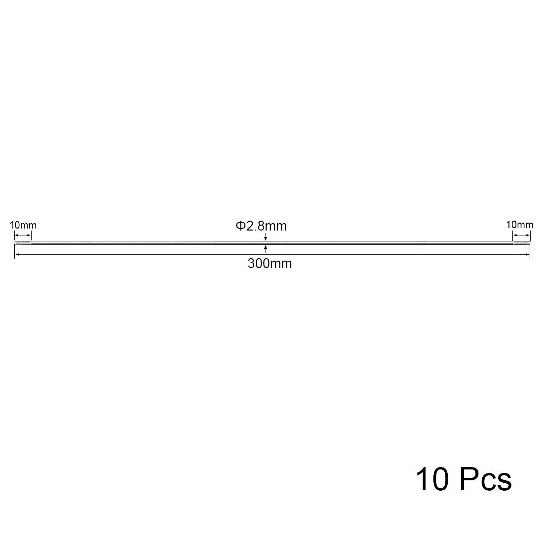 uxcell M3x300mm Stainless Steel Pushrod Connector 10-Pack for RC Models