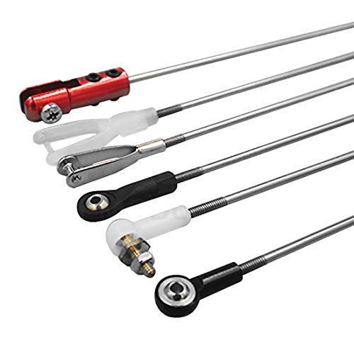 uxcell M3x300mm Stainless Steel Pushrod Connector 10-Pack for RC Models